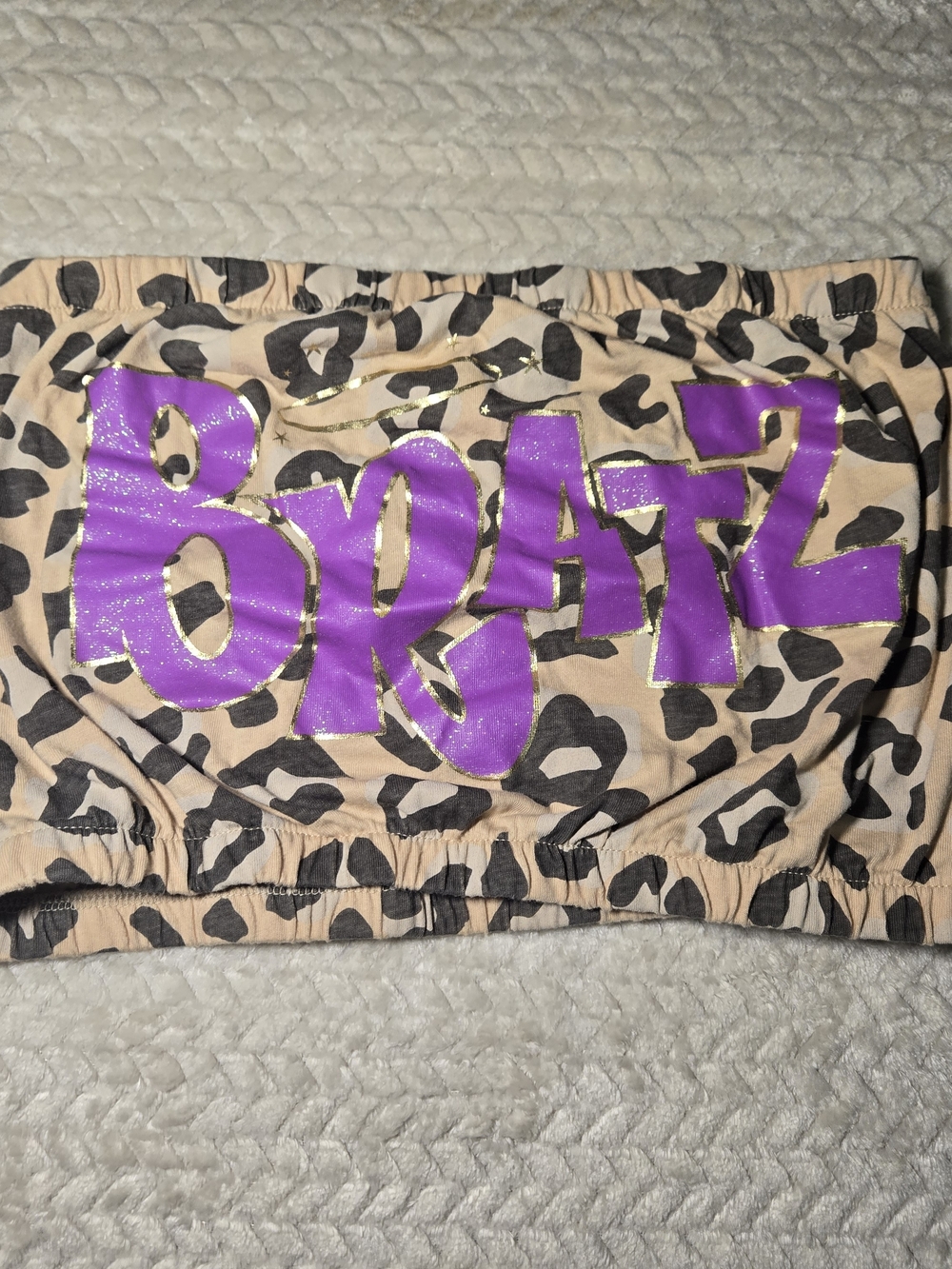 Bratz Doll Logo Tube Top Crop Top Y2K Style Costume Cosplay Size Medium